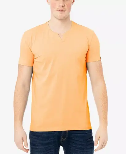 XRAY Men's Basic V-Notch Neck Short Sleeve T-Shirt - Cantaloupe 