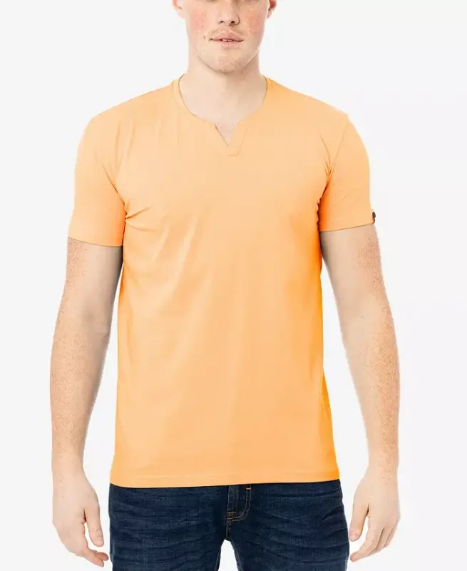 XRAY Men's Basic V-Notch Neck Short Sleeve T-Shirt - Cantaloupe - 1