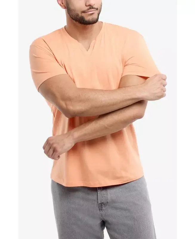 XRAY Men's Basic V-Notch Neck Short Sleeve T-Shirt - Cantaloupe - 3