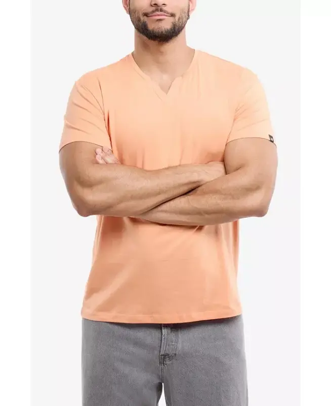 XRAY Men's Basic V-Notch Neck Short Sleeve T-Shirt - Cantaloupe - 5