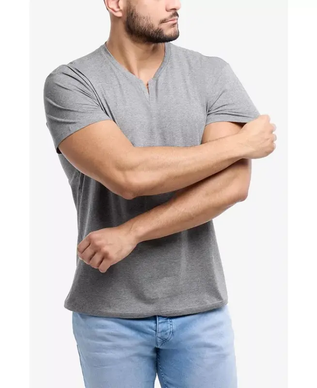 XRAY Men's Basic V-Notch Neck Short Sleeve T-Shirt - Charcoal - 3