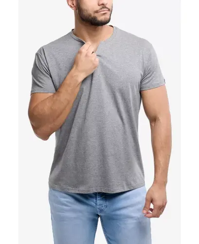 XRAY Men's Basic V-Notch Neck Short Sleeve T-Shirt - Charcoal - 4