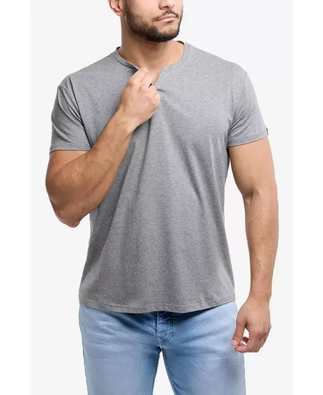 XRAY Men's Basic V-Notch Neck Short Sleeve T-Shirt - Charcoal - 4