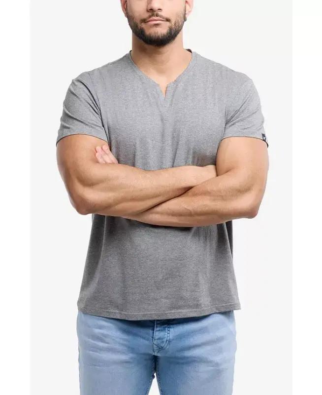 XRAY Men's Basic V-Notch Neck Short Sleeve T-Shirt - Charcoal - 5