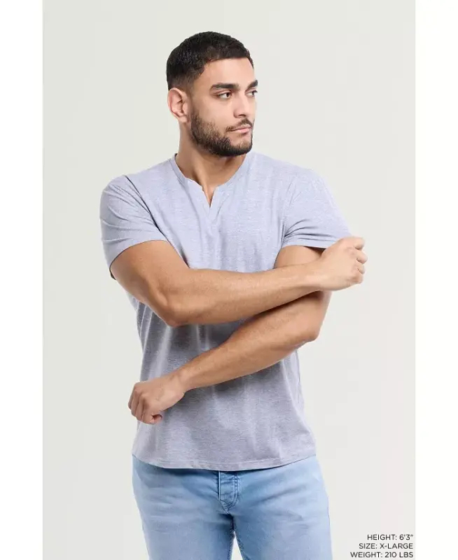 XRAY Men's Basic V-Notch Neck Short Sleeve T-Shirt - Cloud grey - 5