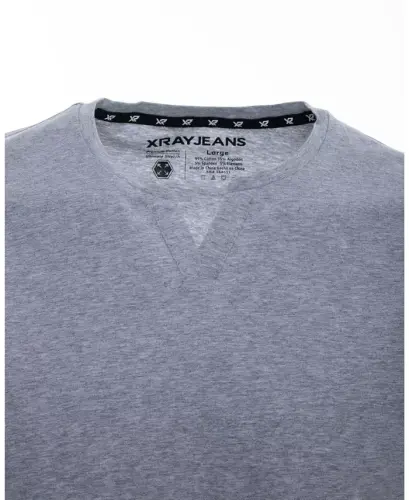 XRAY Men's Basic V-Notch Neck Short Sleeve T-Shirt - Cloud grey - 6