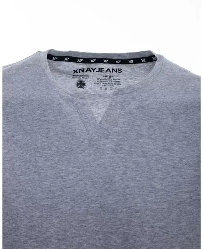 XRAY Men's Basic V-Notch Neck Short Sleeve T-Shirt - Cloud grey - 6