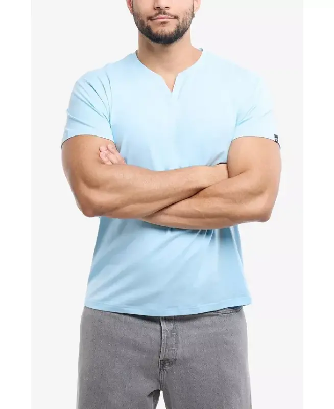 XRAY Men's Basic V-Notch Neck Short Sleeve T-Shirt - Light blue - 5