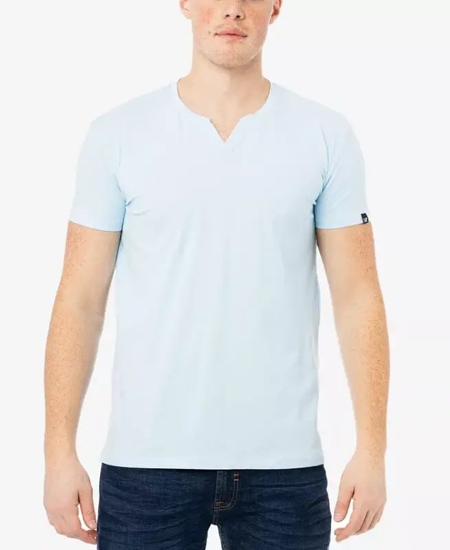 XRAY Men's Basic V-Notch Neck Short Sleeve T-Shirt - Light blue - X-RAY