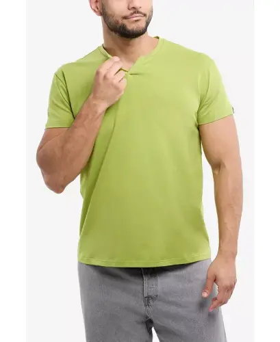XRAY Men's Basic V-Notch Neck Short Sleeve T-Shirt - Moss - 4