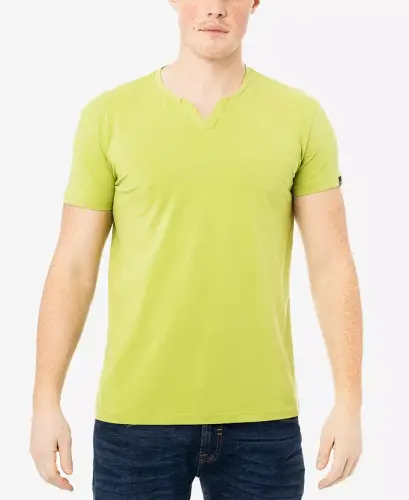 XRAY Men's Basic V-Notch Neck Short Sleeve T-Shirt - Moss 