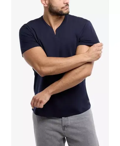 XRAY Men's Basic V-Notch Neck Short Sleeve T-Shirt - Navy - 3