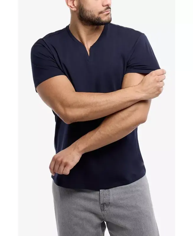 XRAY Men's Basic V-Notch Neck Short Sleeve T-Shirt - Navy - 3