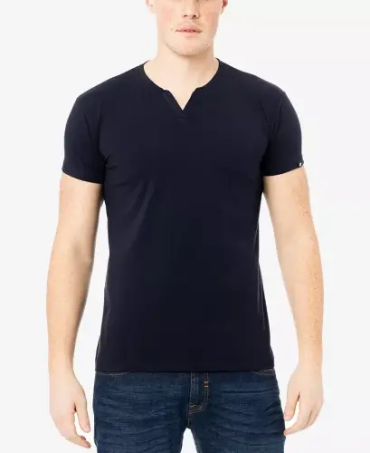 XRAY Men's Basic V-Notch Neck Short Sleeve T-Shirt - Navy 