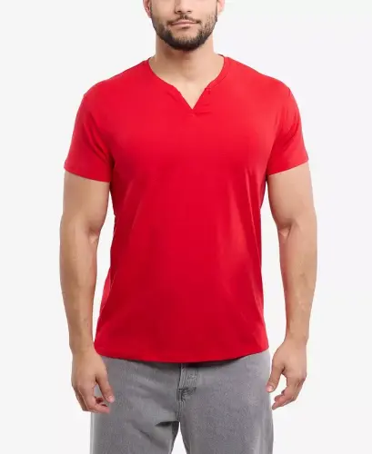 XRAY Men's Basic V-Notch Neck Short Sleeve T-Shirt - Red - 3