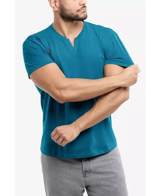 XRAY Men's Basic V-Notch Neck Short Sleeve T-Shirt - Teal - 5