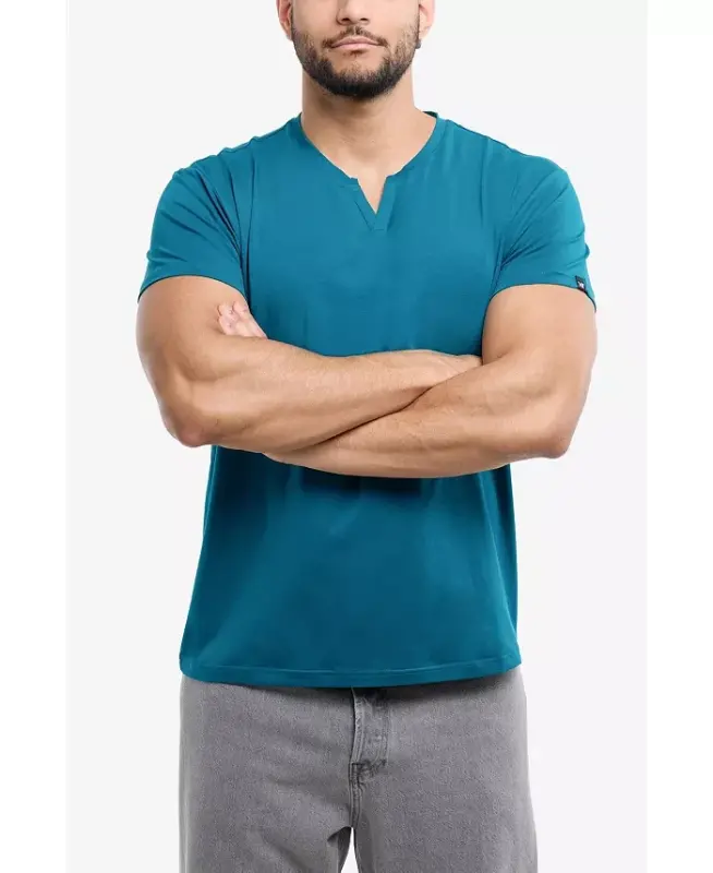XRAY Men's Basic V-Notch Neck Short Sleeve T-Shirt - Teal - 7