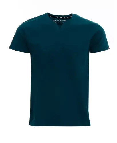 XRAY Men's Basic V-Notch Neck Short Sleeve T-Shirt - Teal 