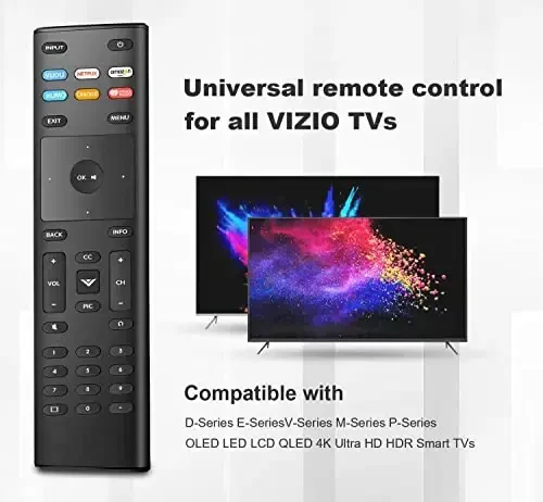 XRT136 Universal Remote-Control, Compatible with VIZIO D-Series M-Series P-Series V-Series UHD LED LCD Smart TVs - GDFRHAO (1)