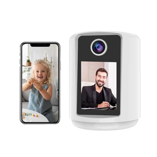 XRXT Two-Way Video Calling Camera with 2.8 inch HD Screen, Indoor Home Security Camera with Battery, Indoor Home Nanny Monitor,32GB TF Card Included,Baby/Elder/Nanny/Dog/Pet Monitoring with Phone App - XRXT