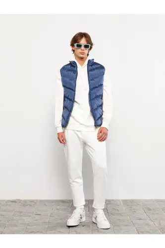 XSIDE Standart Kalıp Dik Yaka Erkek Şişme Yelek (W2) - NAVY - 3