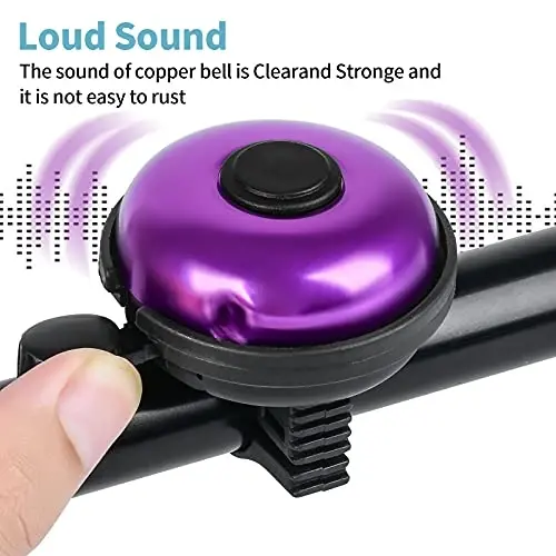 Xthuge Classic Bike Bell, Aluminum Bicycle Bell, Loud Crisp Clear Sound Bicycle Bike Bell for Adults Kids - 3