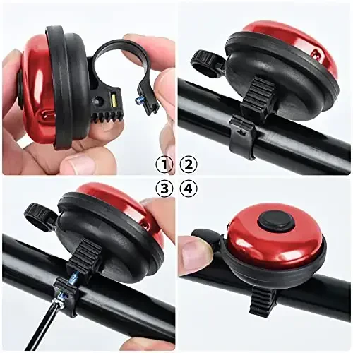 Xthuge Classic Bike Bell, Aluminum Bicycle Bell, Loud Crisp Clear Sound Bicycle Bike Bell for Adults Kids - 5