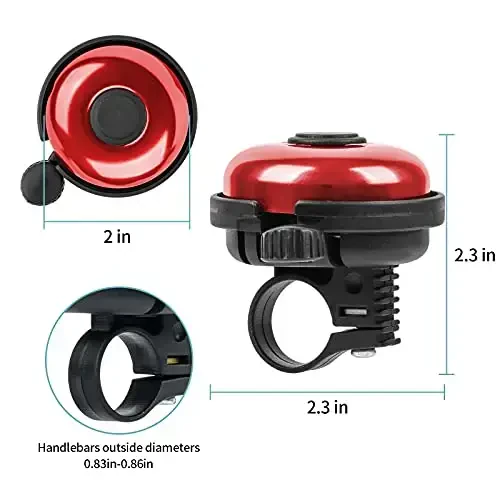 Xthuge Classic Bike Bell, Aluminum Bicycle Bell, Loud Crisp Clear Sound Bicycle Bike Bell for Adults Kids - 6