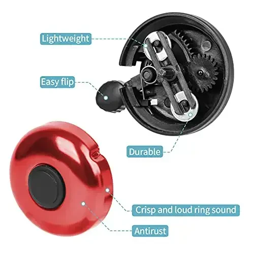 Xthuge Classic Bike Bell, Aluminum Bicycle Bell, Loud Crisp Clear Sound Bicycle Bike Bell for Adults Kids - 7
