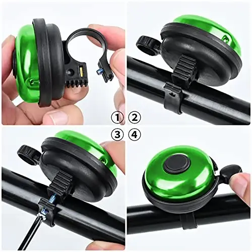 Xthuge Classic Bike Bell, Aluminum Bicycle Bell, Loud Crisp Clear Sound Bicycle Bike Bell for Adults Kids - 12