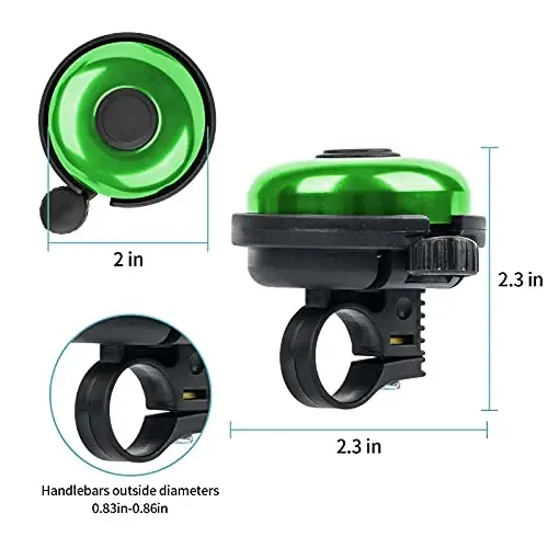 Xthuge Classic Bike Bell, Aluminum Bicycle Bell, Loud Crisp Clear Sound Bicycle Bike Bell for Adults Kids - 6