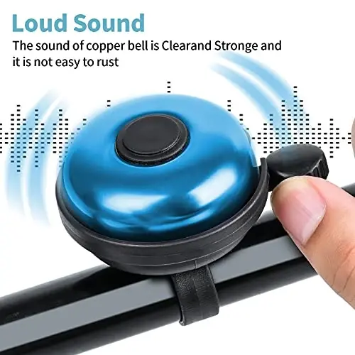 Xthuge Classic Bike Bell, Aluminum Bicycle Bell, Loud Crisp Clear Sound Bicycle Bike Bell for Adults Kids - 3