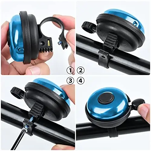 Xthuge Classic Bike Bell, Aluminum Bicycle Bell, Loud Crisp Clear Sound Bicycle Bike Bell for Adults Kids - 5