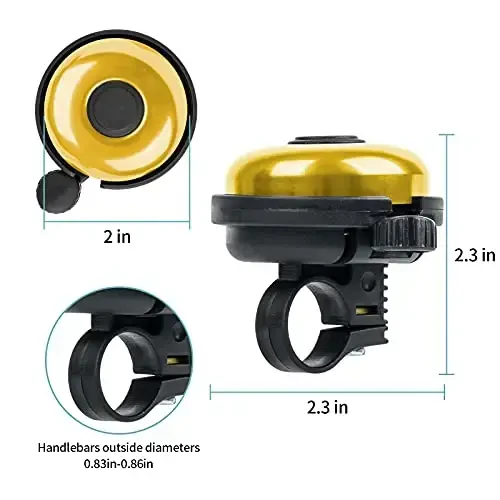Xthuge Classic Bike Bell, Aluminum Bicycle Bell, Loud Crisp Clear Sound Bicycle Bike Bell for Adults Kids - 6