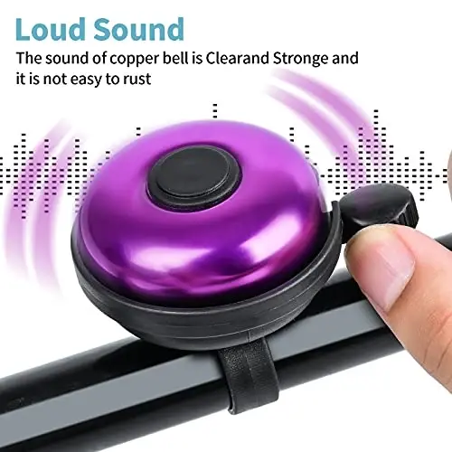 Xthuge Classic Bike Bell, Aluminum Bicycle Bell, Loud Crisp Clear Sound Bicycle Bike Bell for Adults Kids - 3