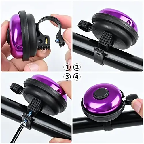 Xthuge Classic Bike Bell, Aluminum Bicycle Bell, Loud Crisp Clear Sound Bicycle Bike Bell for Adults Kids - 5