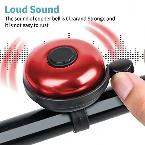 Xthuge Classic Bike Bell, Aluminum Bicycle Bell, Loud Crisp Clear Sound Bicycle Bike Bell for Adults Kids - 3