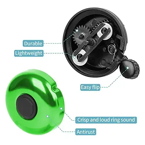 Xthuge Classic Bike Bell, alyuminiy velosiped qo'ng'irog'i, kattalar va bolalar uchun baland tiniq ovozli velosiped qo'ng'irog'i - 7