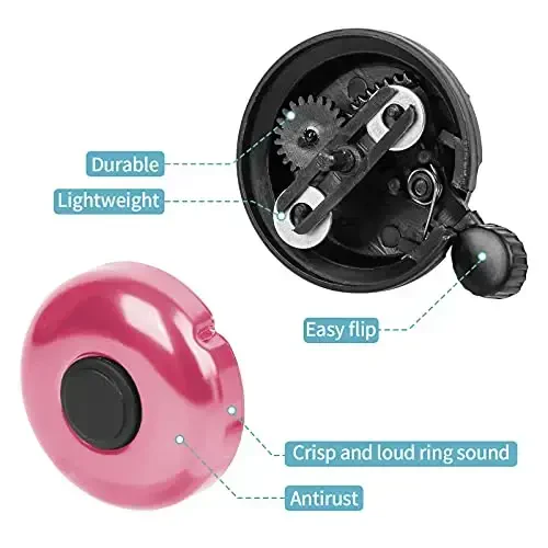Xthuge Classic Bike Bell, alyuminiy velosiped qo'ng'irog'i, kattalar va bolalar uchun baland tiniq ovozli velosiped qo'ng'irog'i - 7