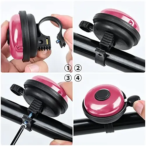 Xthuge Classic Bike Bell, alyuminiy velosiped qo'ng'irog'i, kattalar va bolalar uchun baland tiniq ovozli velosiped qo'ng'irog'i - 5