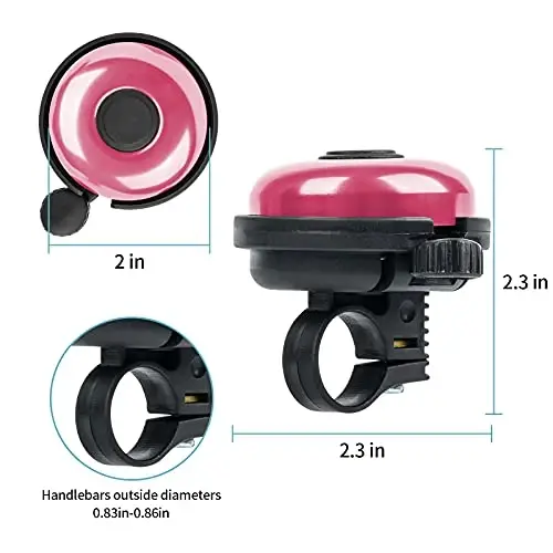Xthuge Classic Bike Bell, alyuminiy velosiped qo'ng'irog'i, kattalar va bolalar uchun baland tiniq ovozli velosiped qo'ng'irog'i - 6