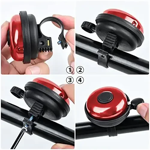 Xthuge Classic Bike Bell, alyuminiy velosiped qo'ng'irog'i, kattalar va bolalar uchun baland tiniq ovozli velosiped qo'ng'irog'i - 5