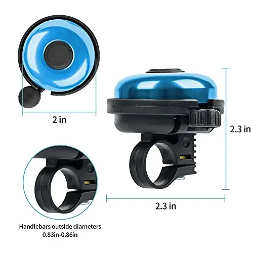 Xthuge Classic Bike Bell, alyuminiy velosiped qo'ng'irog'i, kattalar va bolalar uchun baland tiniq velosiped qo'ng'irog'i - 6
