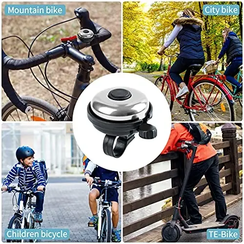 Xthuge Classic Velosiped Qo'ng'irog'i, Alyuminiy Velosiped Qo'ng'irog'i, Kattalar Bolalar uchun baland tiniq ovozli Velosiped Qo'ng'irog'i - 2
