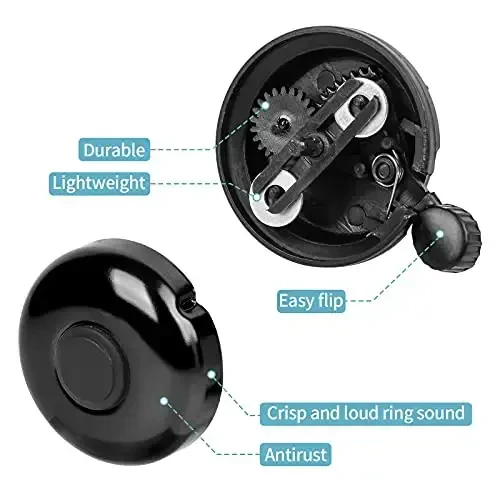 Xthuge Classic velosiped qo'ng'irog'i, alyuminiy velosiped qo'ng'irog'i, kattalar va bolalar uchun baland tiniq ovozli velosiped qo'ng'irog'i - 7