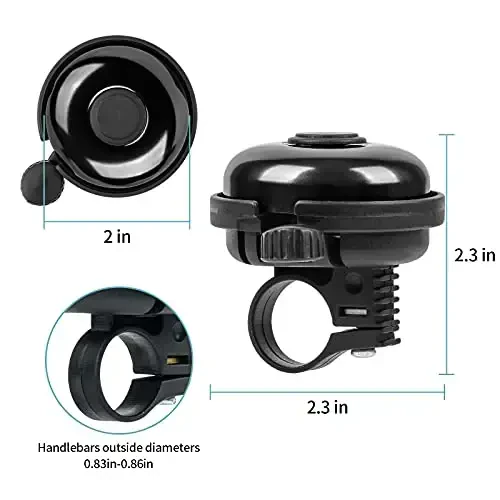 Xthuge Classic Velosiped Qo'ng'irog'i, Alyuminiy Velosiped Qo'ng'irog'i, Kattalar va Bolalar uchun Baland Tiniq Tovushli Velosiped Qo'ng'irog'i - 6