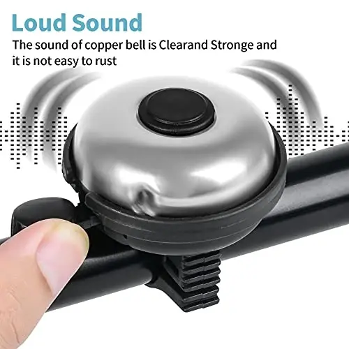 Xthuge Classic Bike Bell, Aluminum Bicycle Bell, Loud Crisp Clear Sound Bicycle Bike Bell for Adults Kids - 3