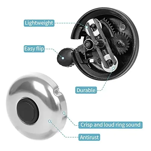 Xthuge Classic Bike Bell, Aluminum Bicycle Bell, Loud Crisp Clear Sound Bicycle Bike Bell for Adults Kids - 7