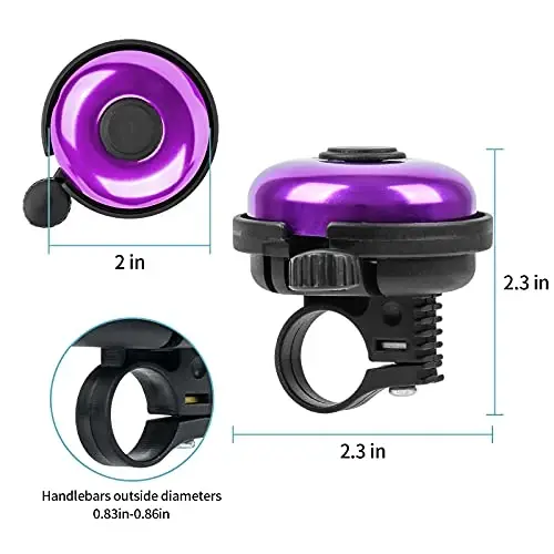 Xthuge Classic Bike Bell, Aluminum Bicycle Bell, Loud Crisp Clear Sound Bicycle Bike Bell for Adults Kids - 6