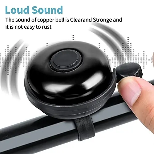 Xthuge Classic Bike Bell, Aluminum Bicycle Bell, Loud Crisp Clear Sound Bicycle Bike Bell for Adults Kids - 2